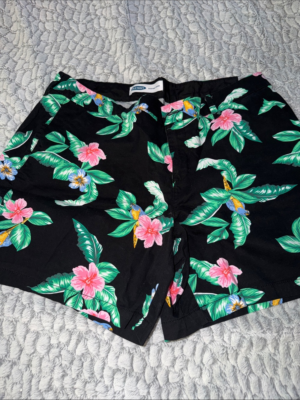 Old Navy Black Tropical Floral Women's Shorts